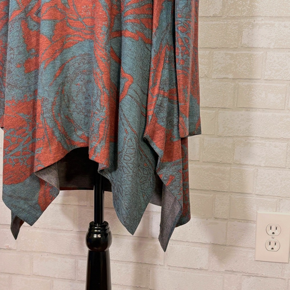 Soft Surroundings Oversized Tunic Top Size M Asymmetric Hem Boho Lagenlook Artsy - Picture 3 of 9